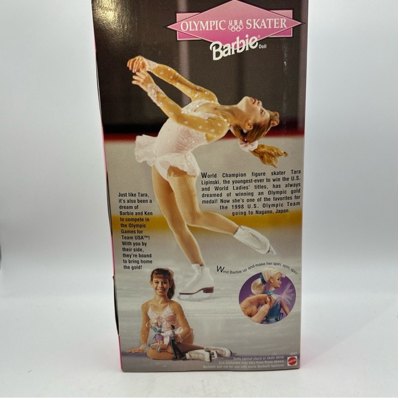 USA OLYMPIC SKATER BARBIE~1997 NAGANO OLYMPICS-SKATE & SPIN-MATTEL Vtg - Picture 9 of 10